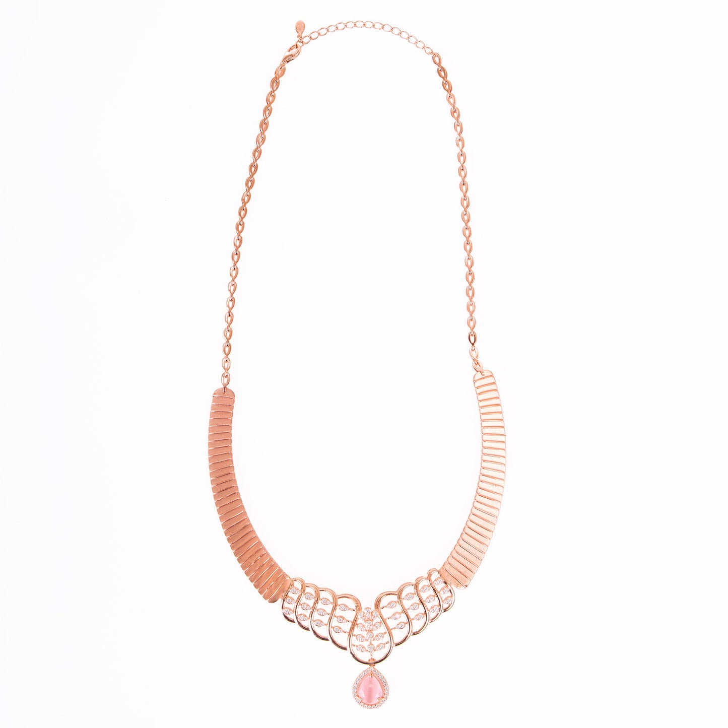 Rose Bloom Scalloped Necklace