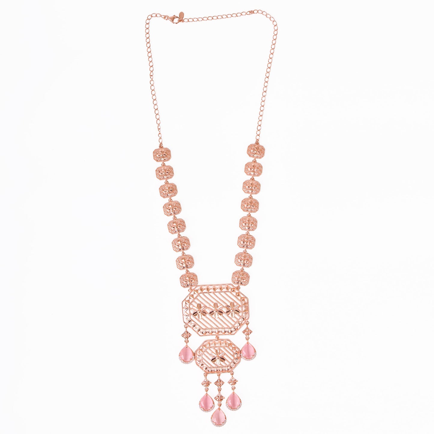 Rose Lattice Statement Necklace