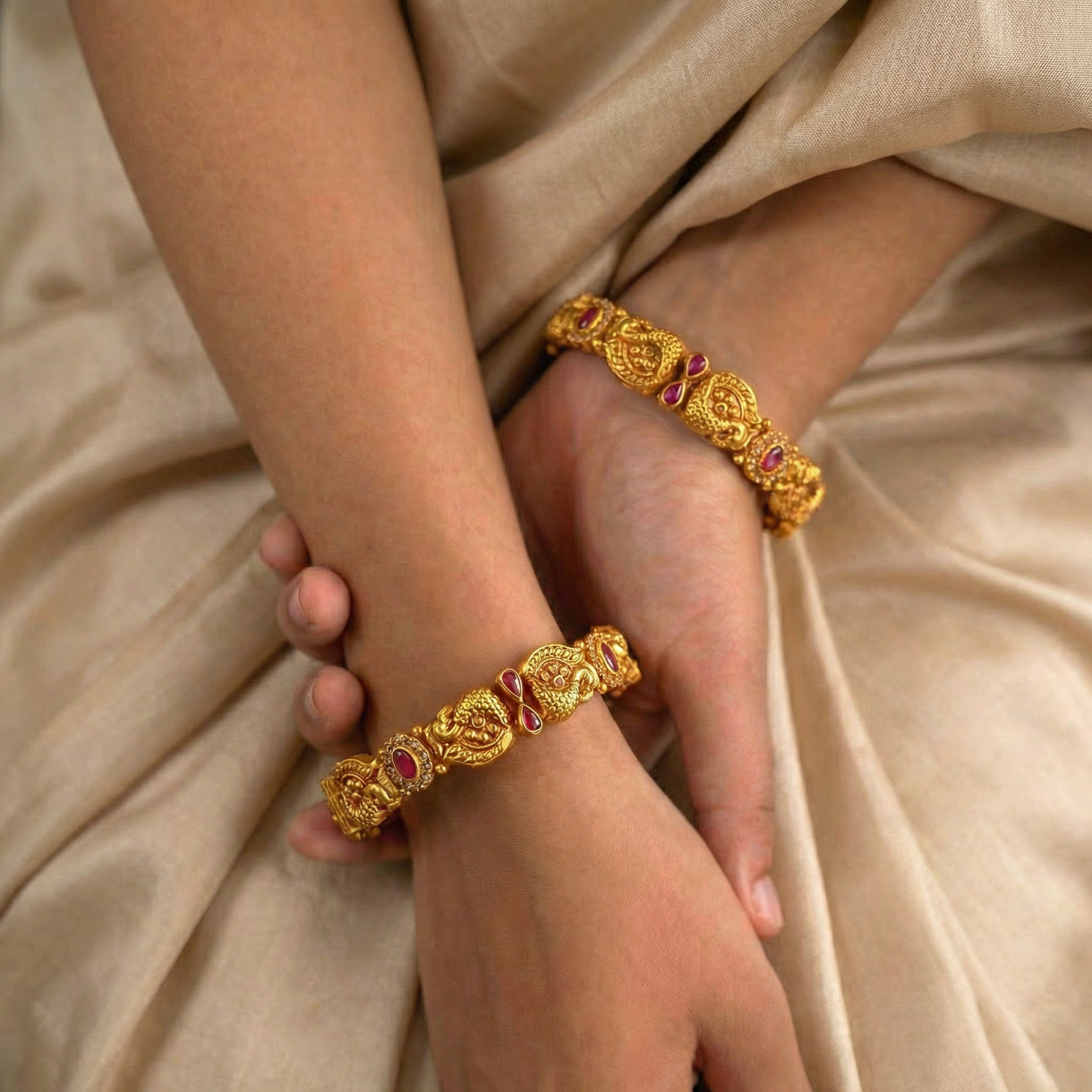 Golden Mayur Bangles