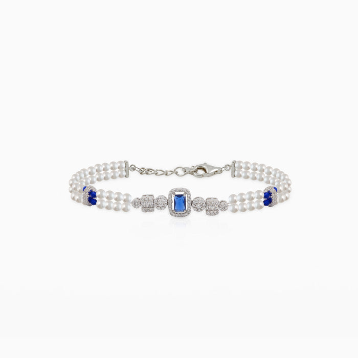 Sapphire Blue Pearl Bracelet