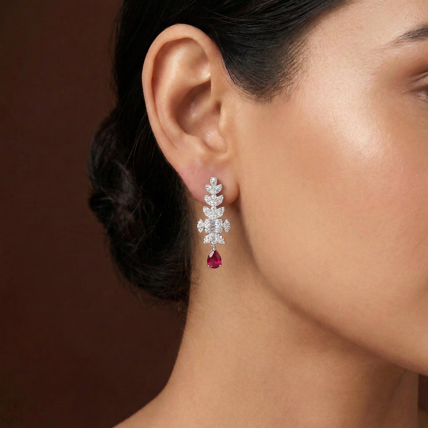 Crimson Drop Earrings