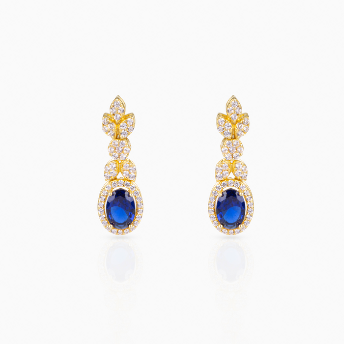 Sapphire Halo Earrings
