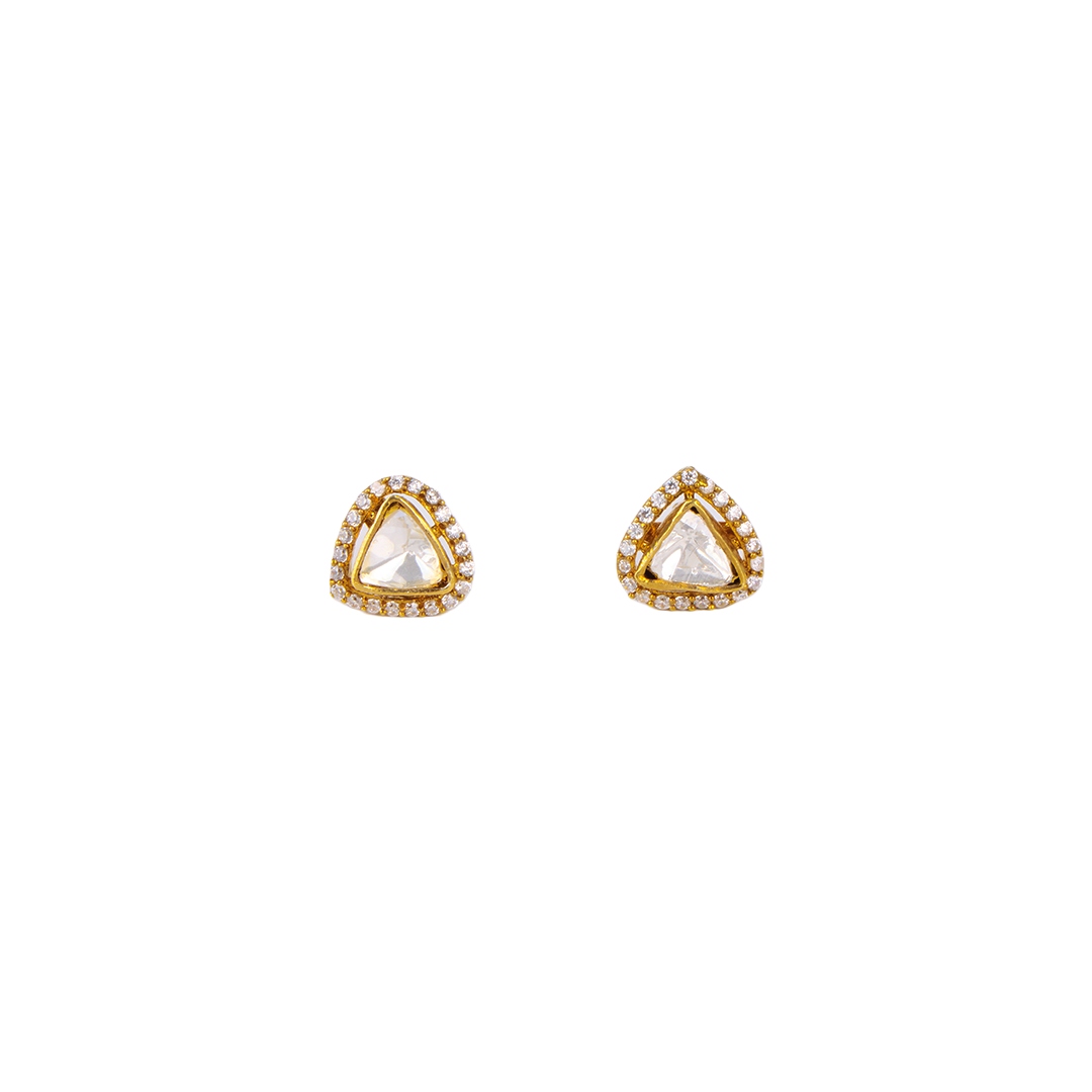 Trillion-Cut Polki Earring