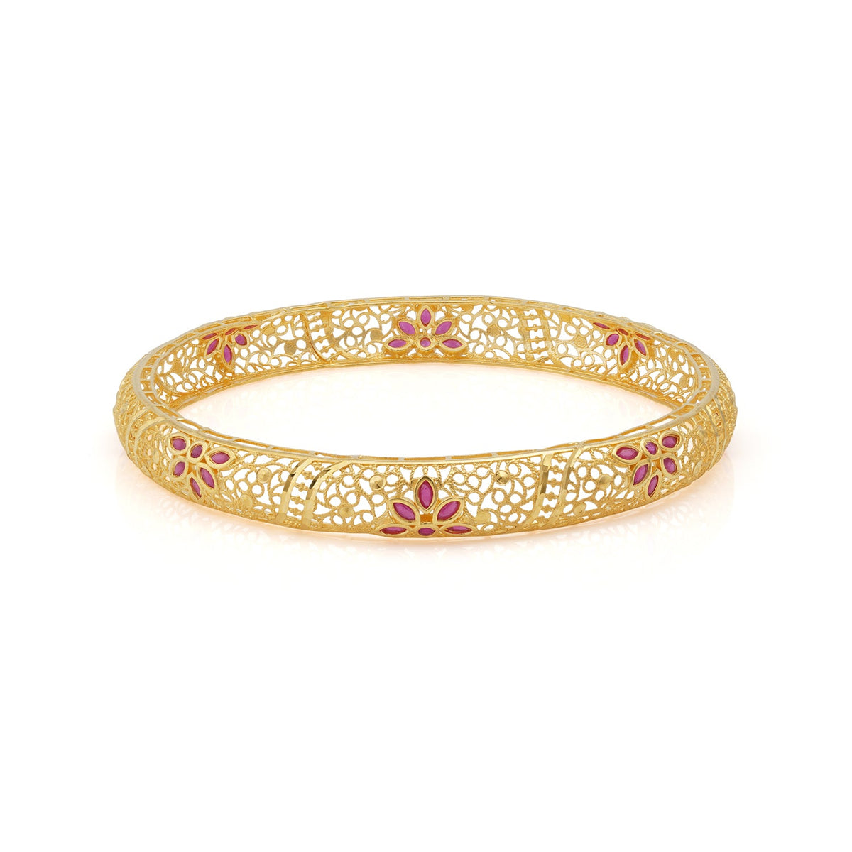 Golden Reva Floral Bangle
