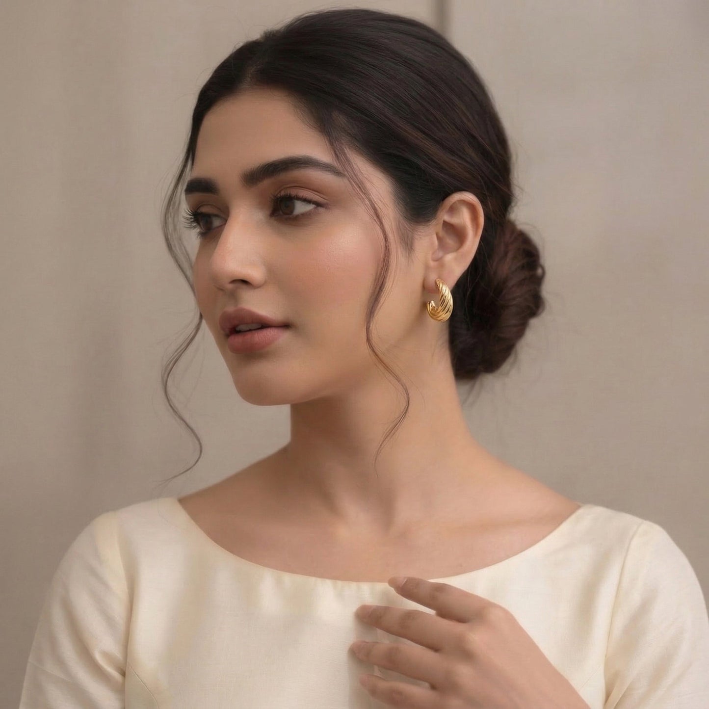 The Golden Fluted Hoops