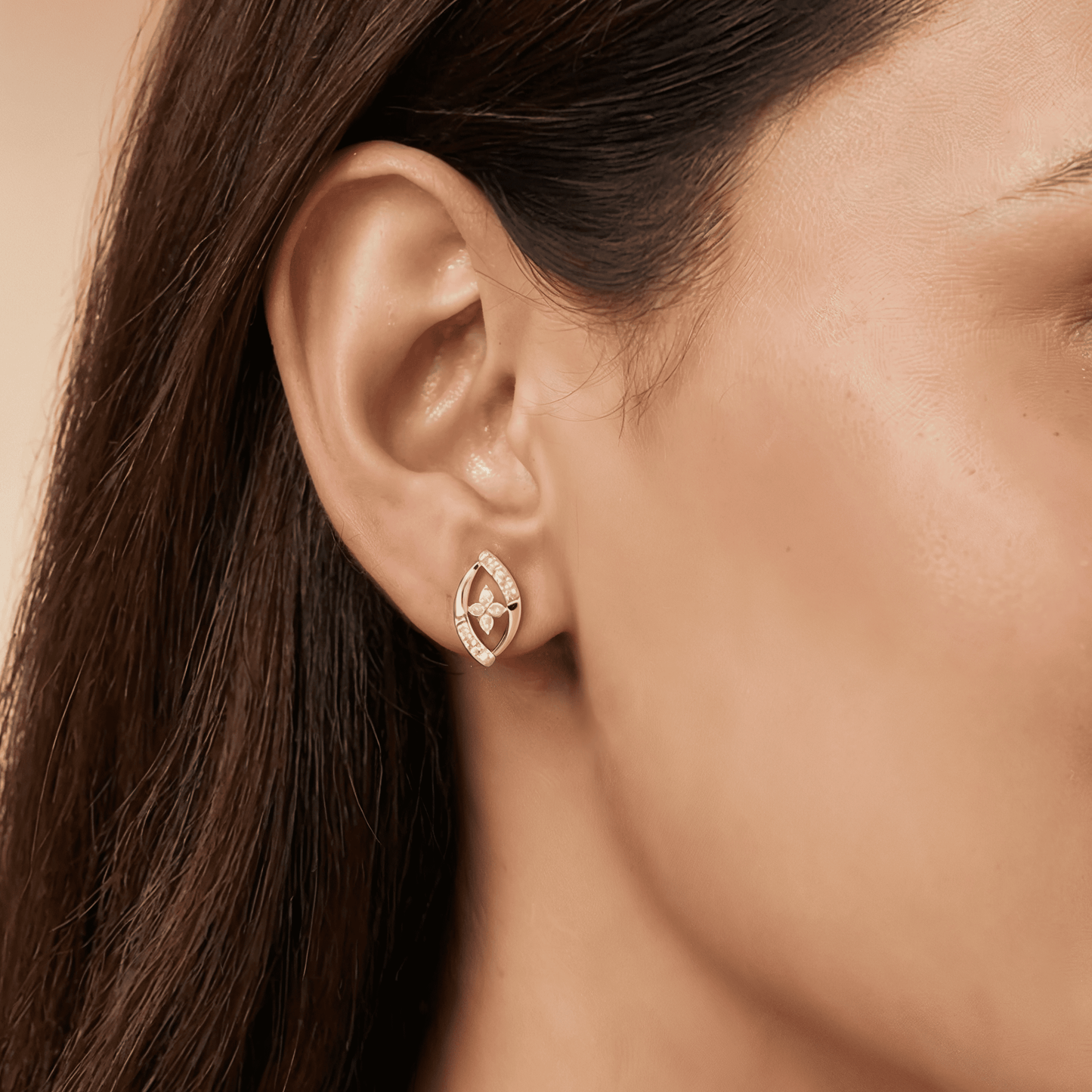 Gold Pear Elegance Diamond Earrings