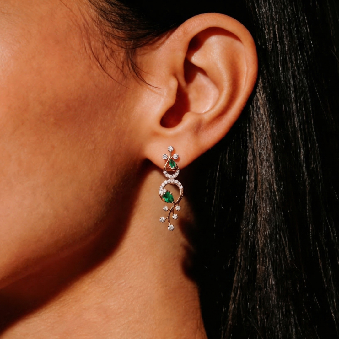 Emerald Vine Earrings
