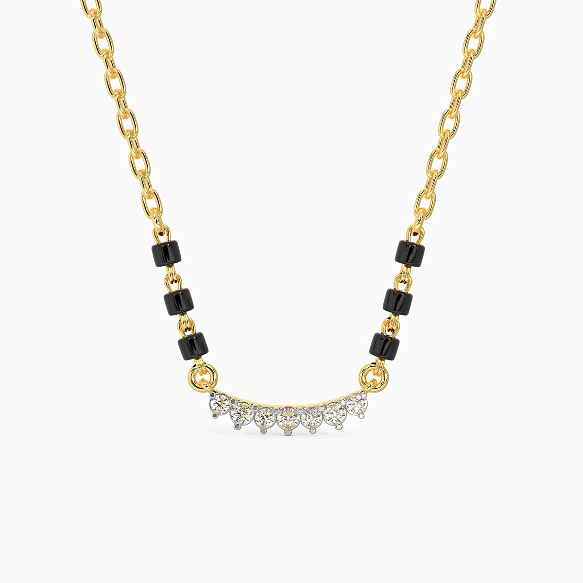 Gold Classic Brilliant Diamond Mangalsutra