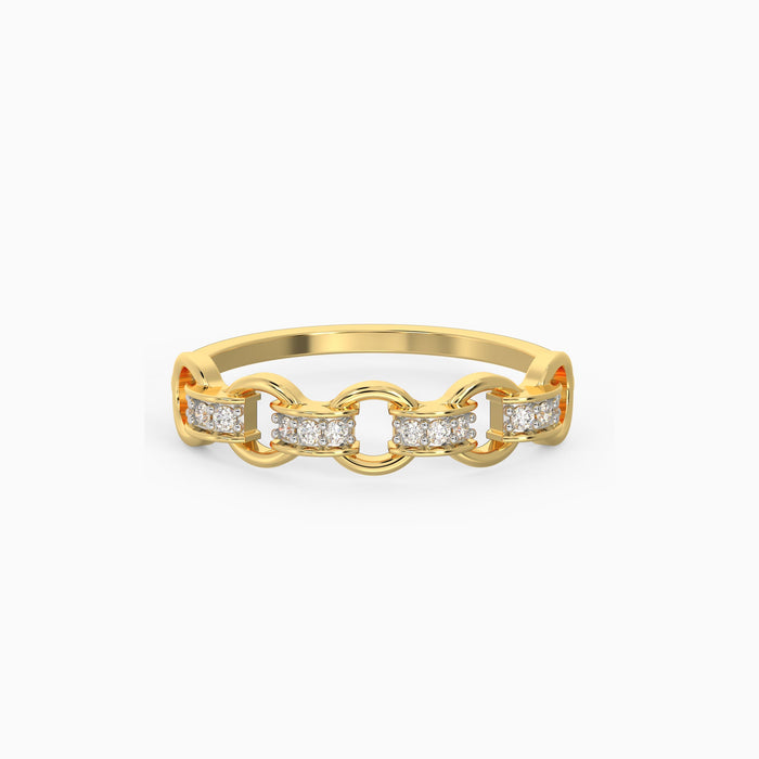 Gold Linked Diamond Ring