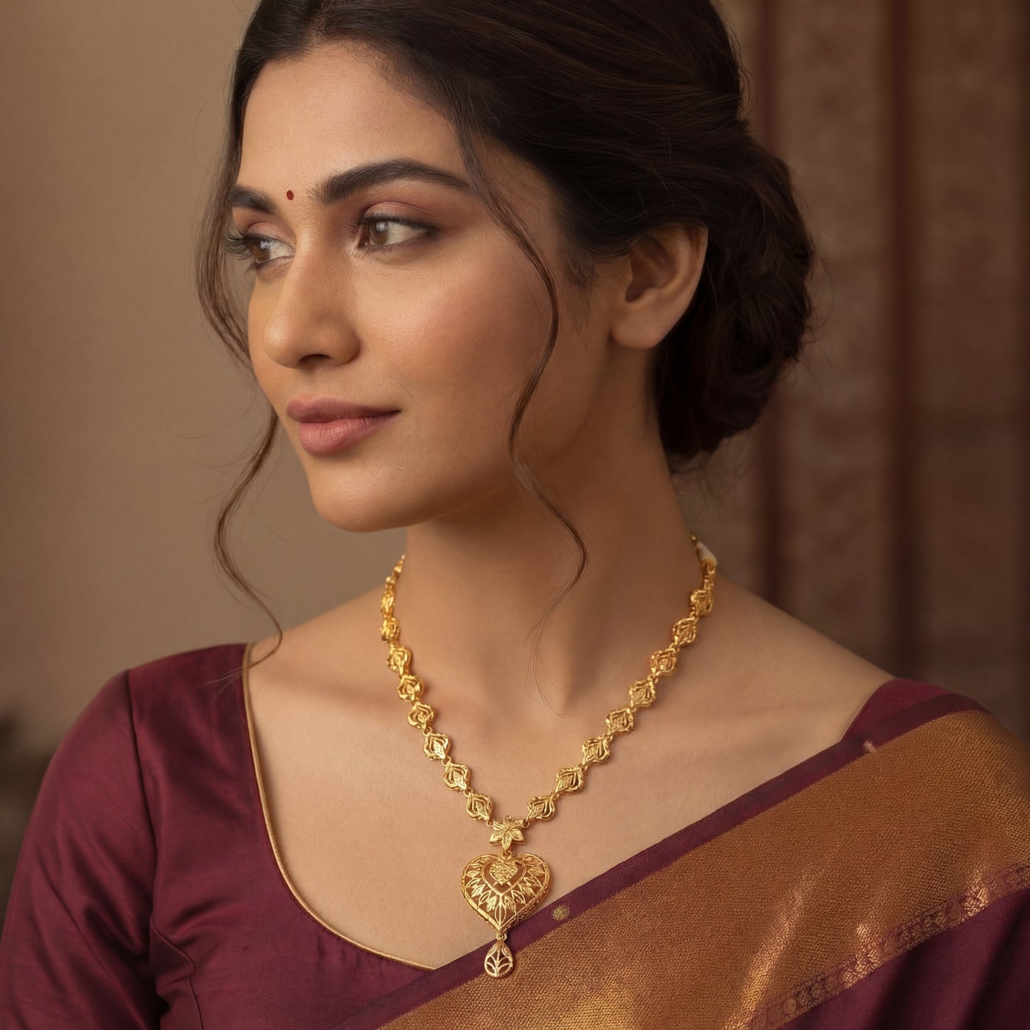 Averia Heart Gold Necklace