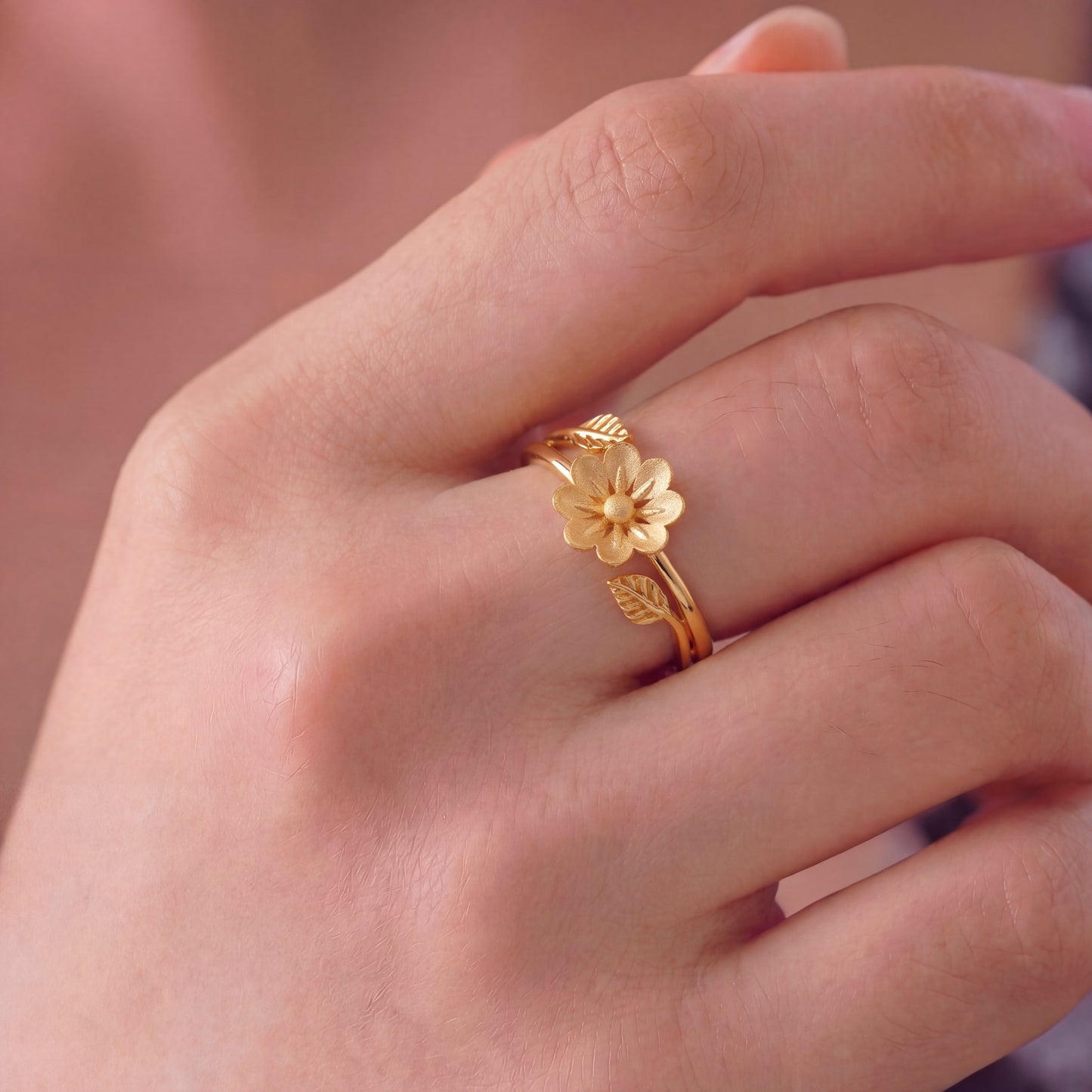 Pushpa Bloom Gold Ring