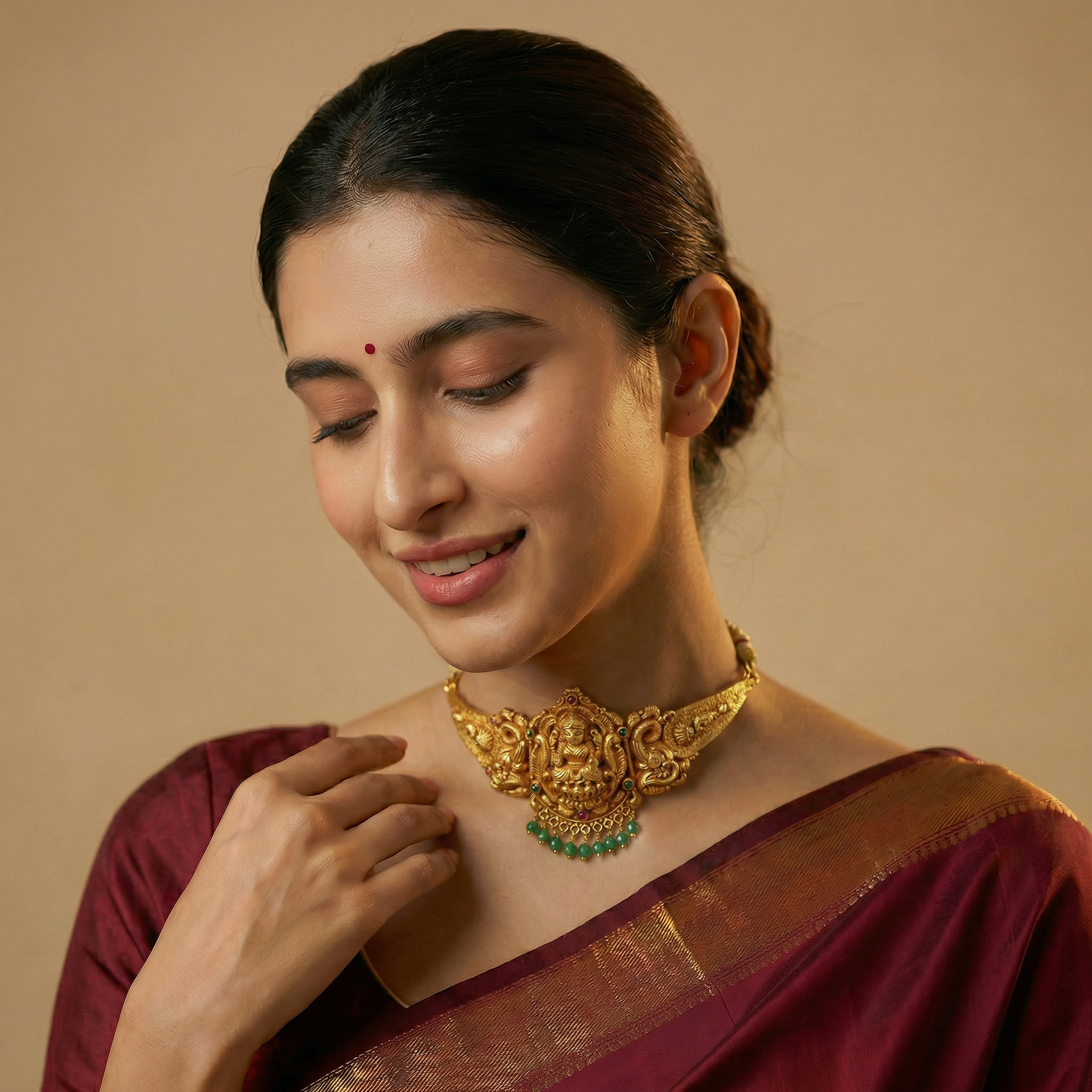 Golden Lakshmi Vilasa Choker