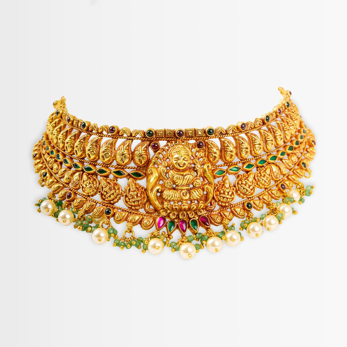 Golden Lakshmi Antique Choker