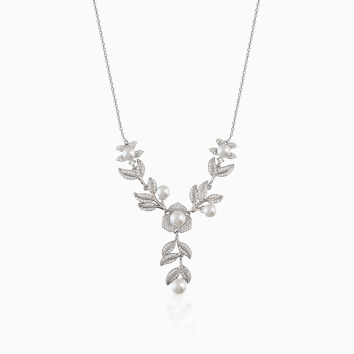 Pearl Leaf Necklace