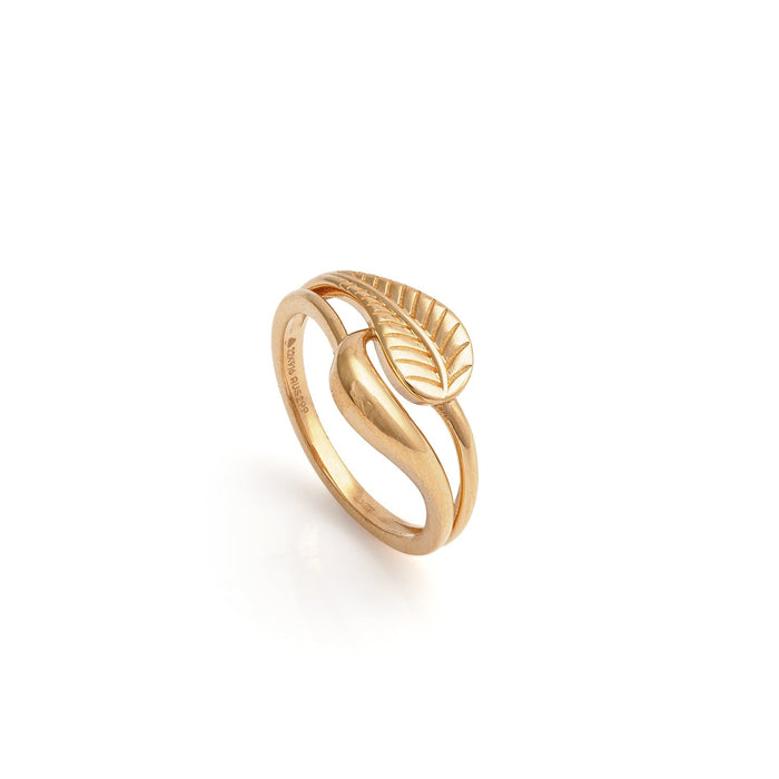 Tarini Leaf Gold Ring
