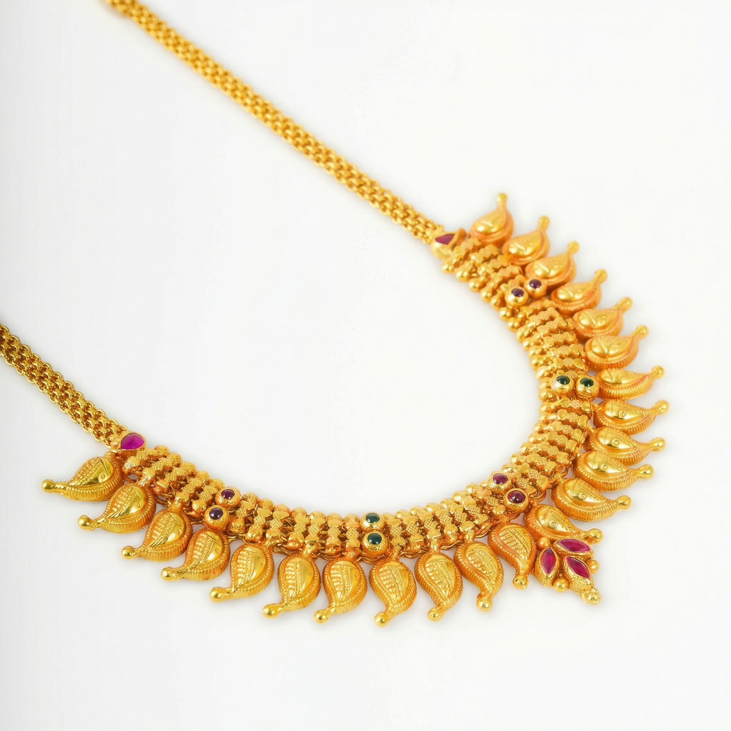 Golden Traditional Mango Necklace