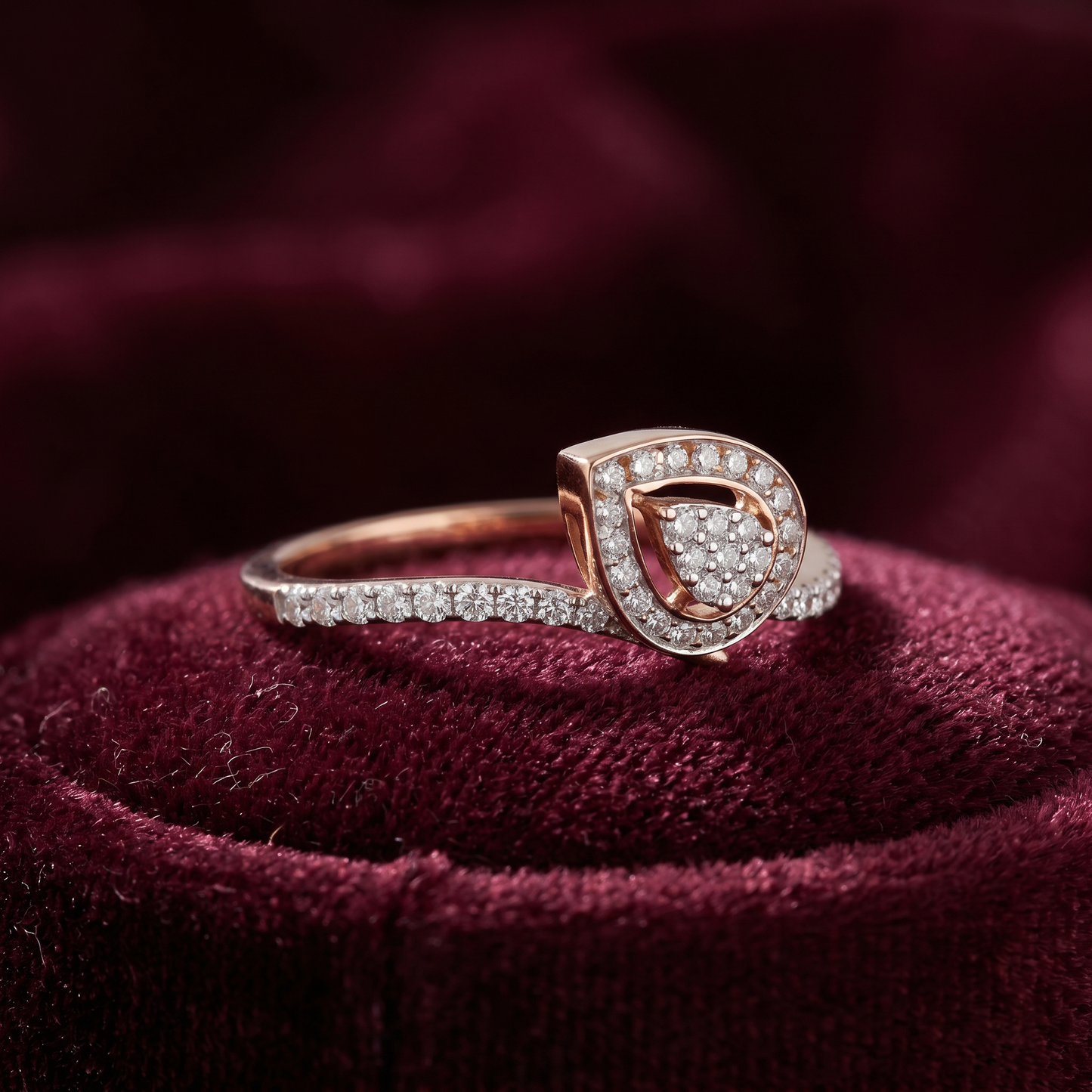 Gold Diamond Classic Spade Ladies Ring