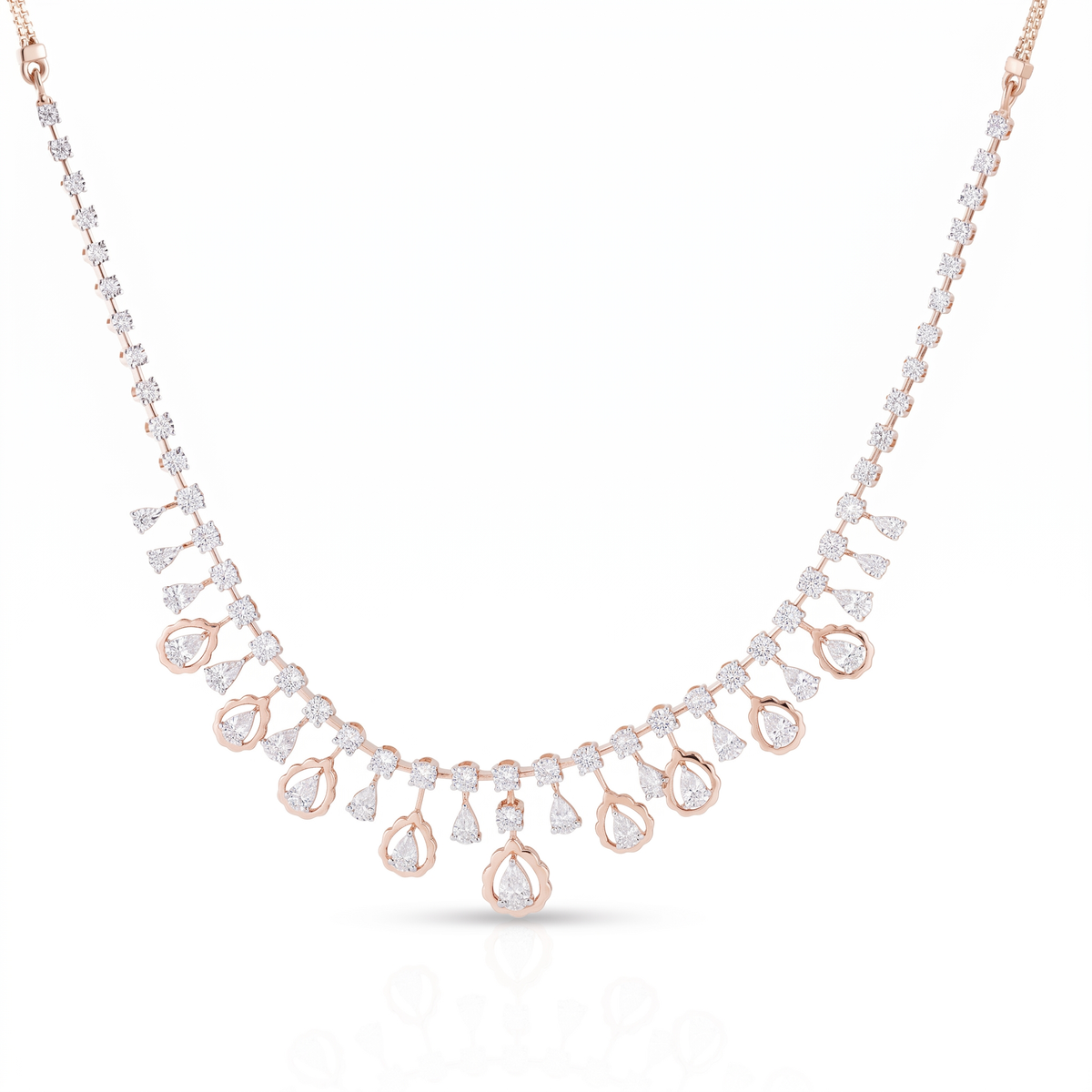 Petal Drop Diamond Necklace
