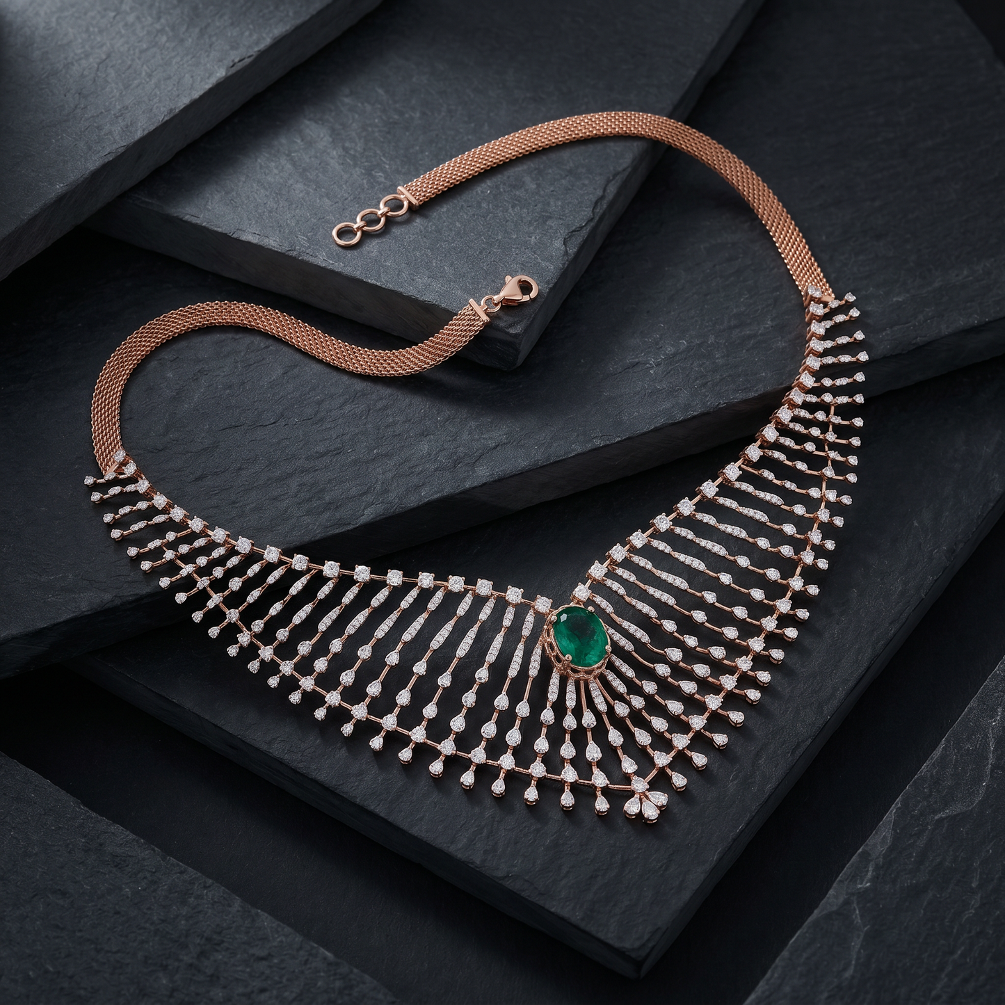 Emerald Cascade Necklace