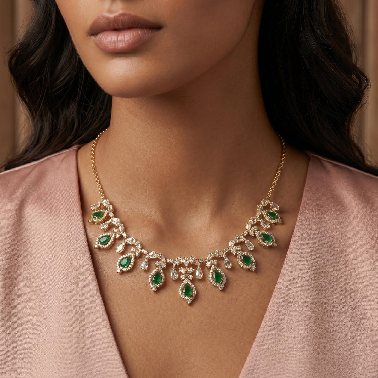 Emerald Teardrop Necklace