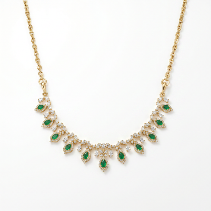 Emerald Teardrop Necklace