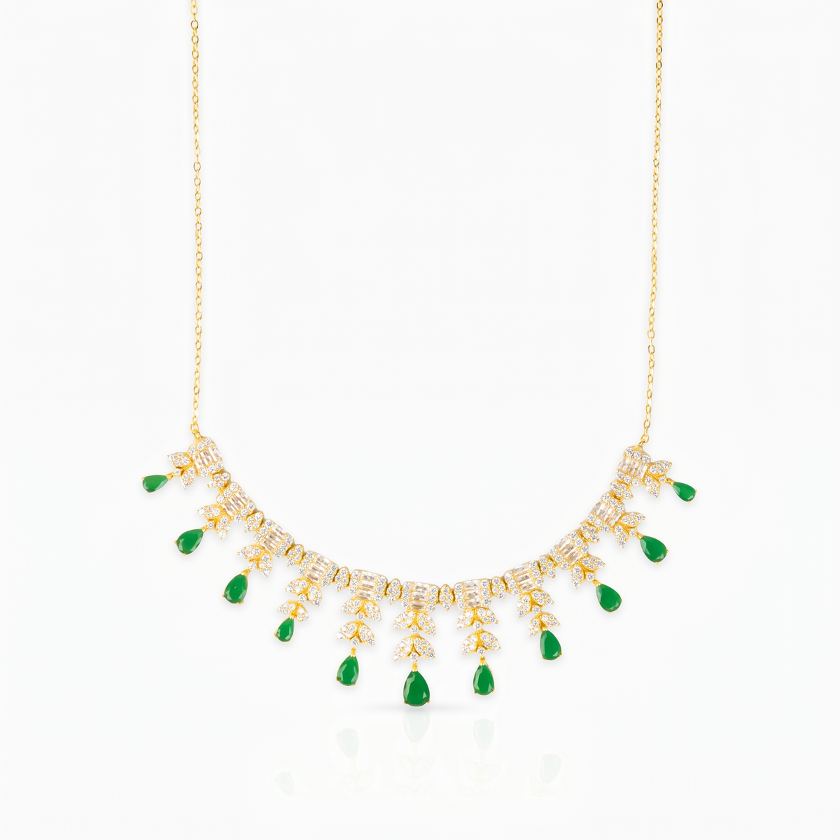 Emerald Flora Necklace