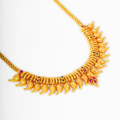 Golden Traditional Mango Necklace