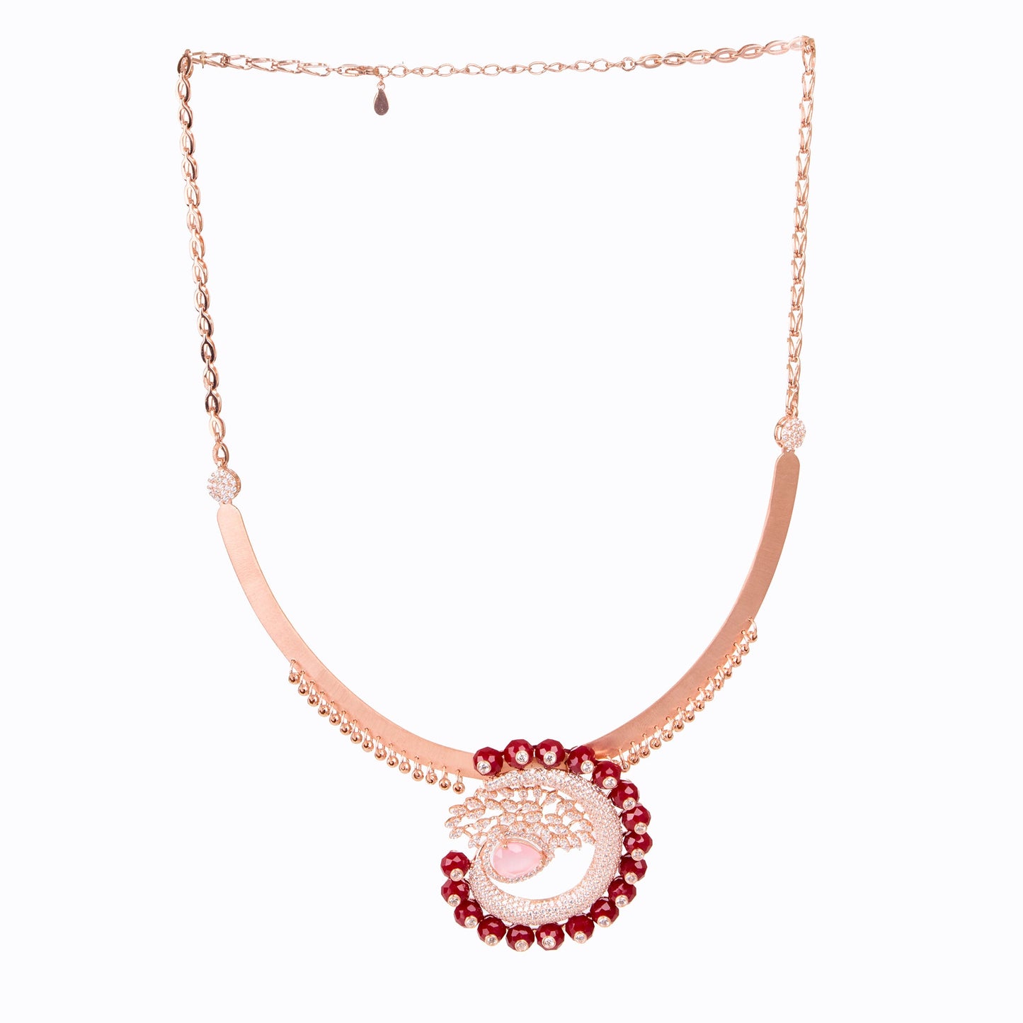 Rose Ruby Petal Necklace