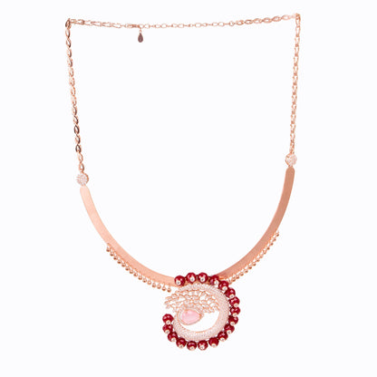 Rose Ruby Petal Necklace