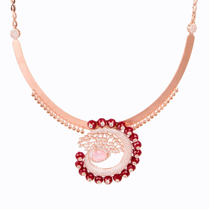 Rose Ruby Petal Necklace