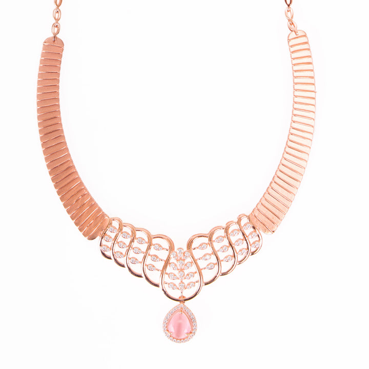 Rose Bloom Scalloped Necklace