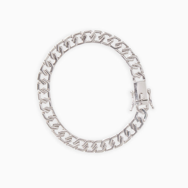 Sterling Curb Men’s Bracelet