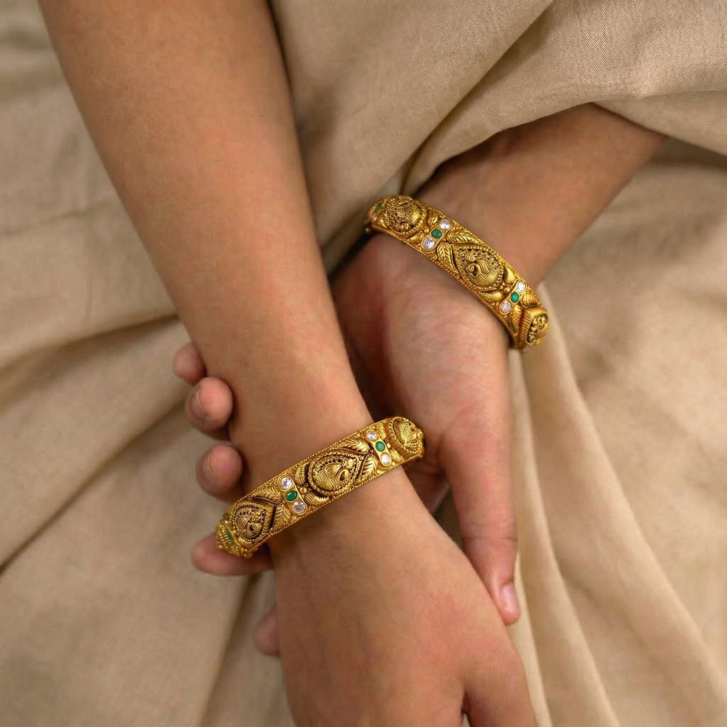Golden Majestic Mayur Bangles