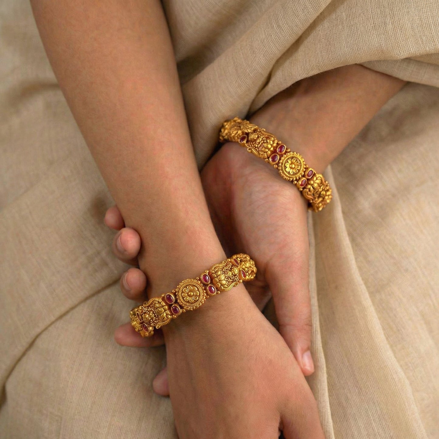 Golden Majestic Shanti Bangles