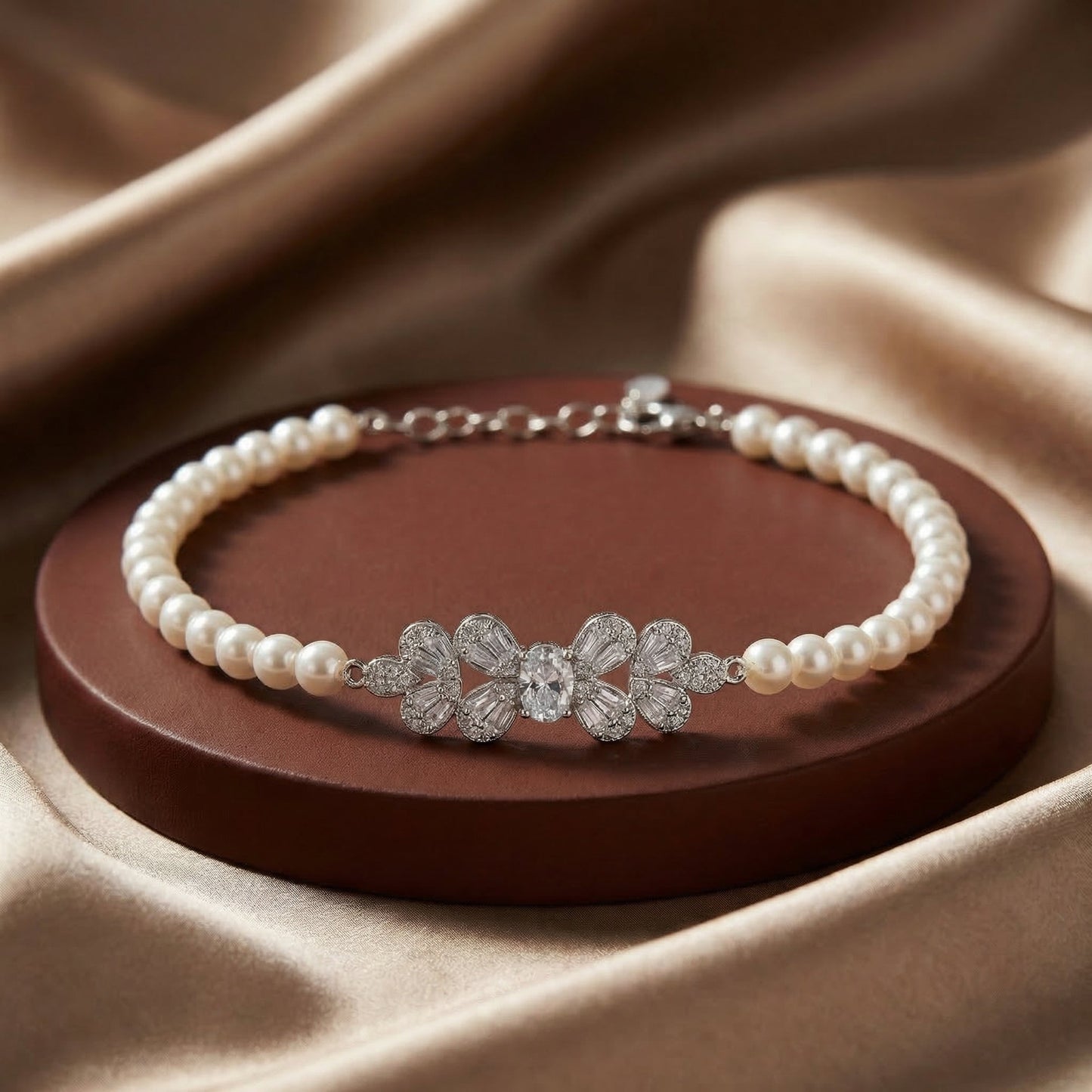 Floral Pearl Bracelet