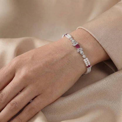 Crimson Pearl Bracelet