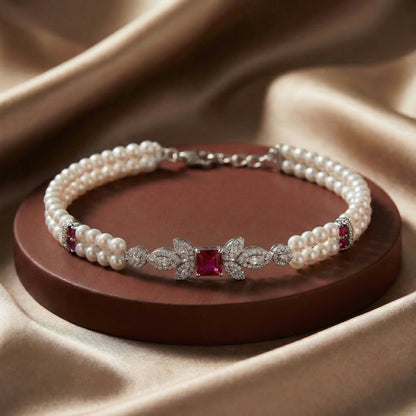 Crimson Pearl Bracelet