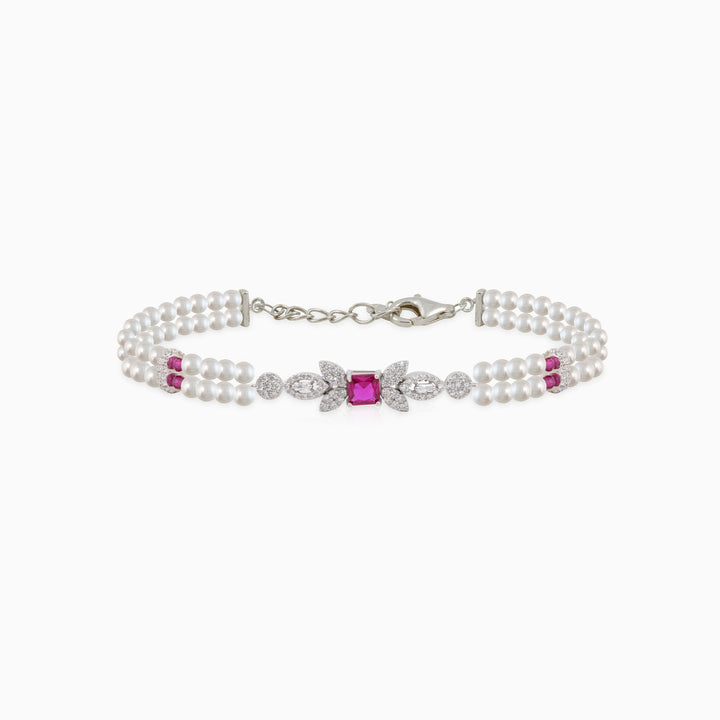 Crimson Pearl Bracelet