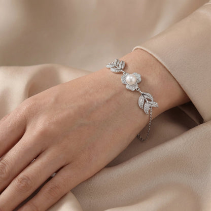 Pearl Leaf Bracelet