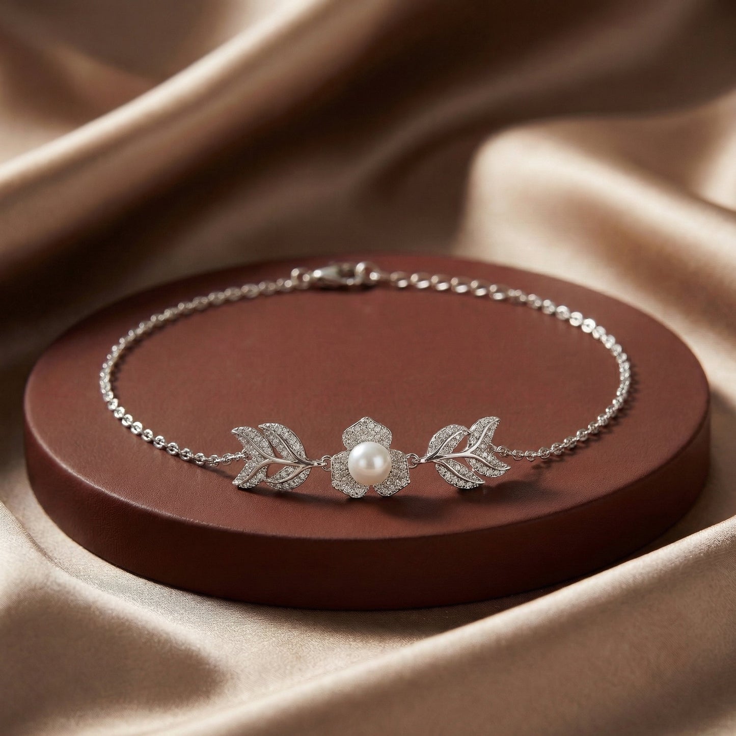 Pearl Leaf Bracelet