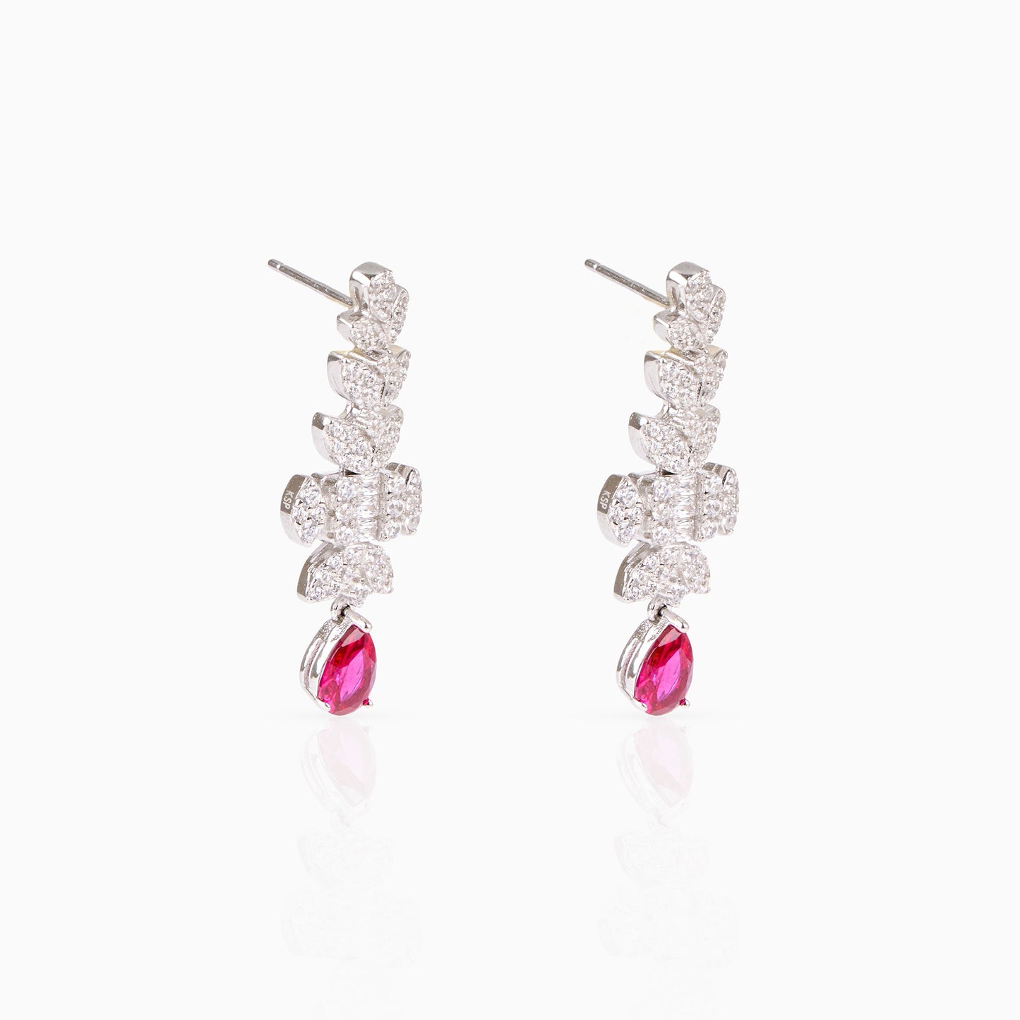 Crimson Drop Earrings