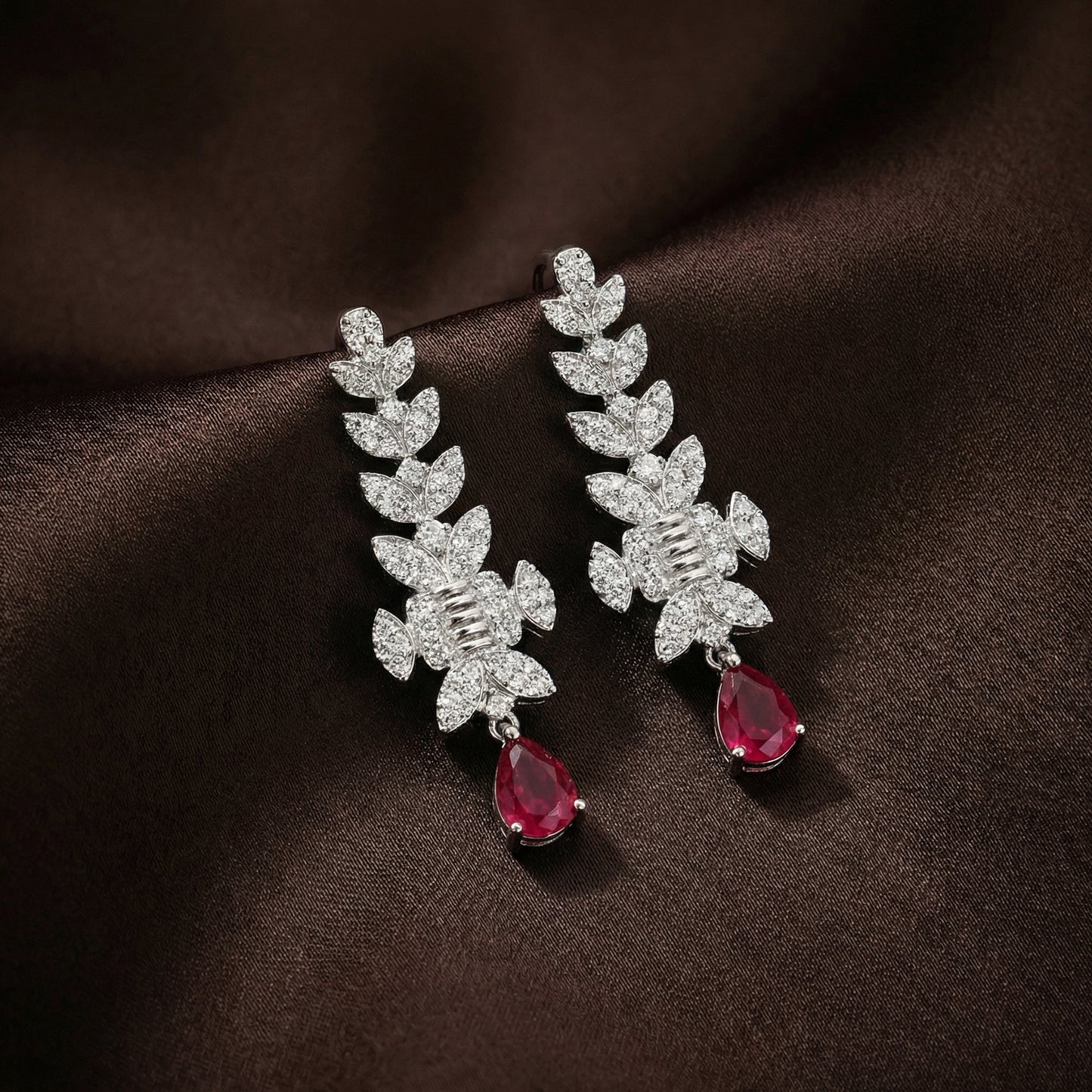 Crimson Drop Earrings