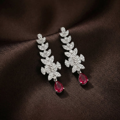 Crimson Drop Earrings