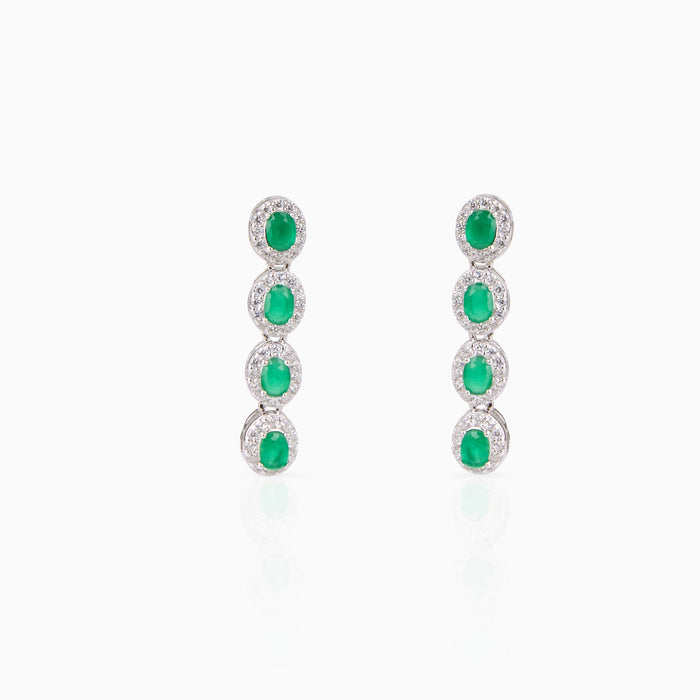 Emerald Linear Earrings