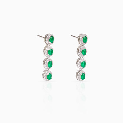 Emerald Linear Earrings
