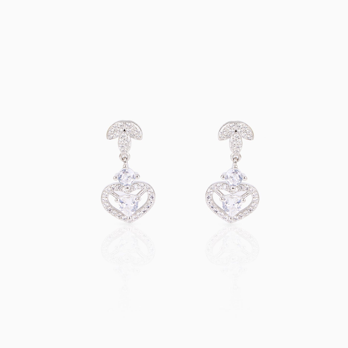 Heart Solitaire Earring