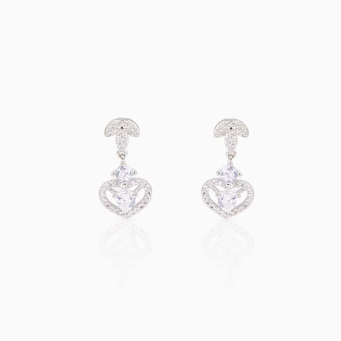 Heart Solitaire Earring