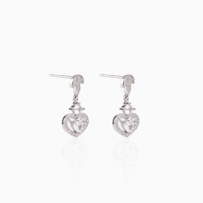 Heart Solitaire Earring