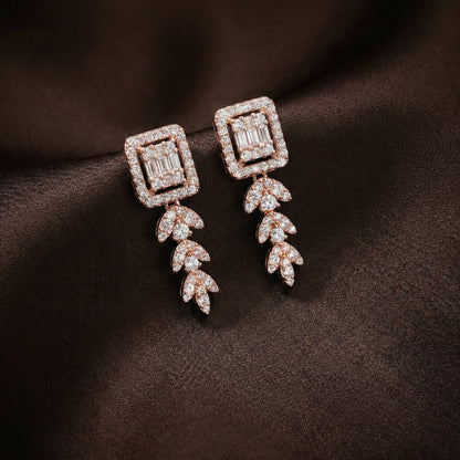 Rose Gold Leaf Earrings
