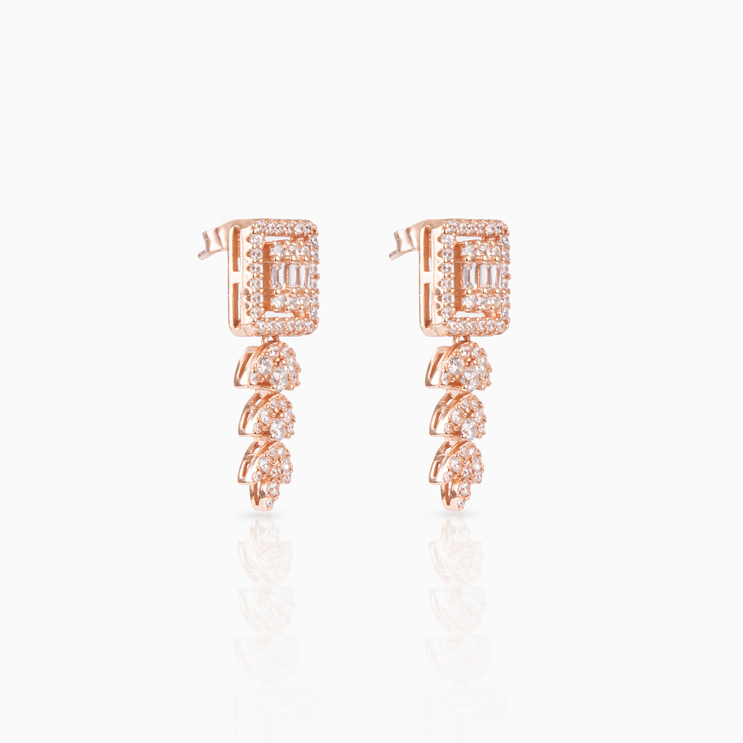 Rose Gold Leaf Earrings